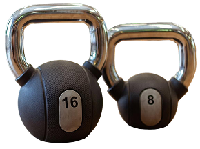 Kettlebells on white background