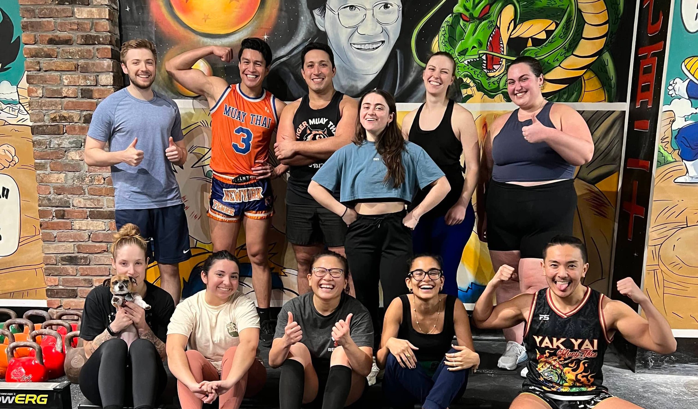 Team posing inside Young Savage gym